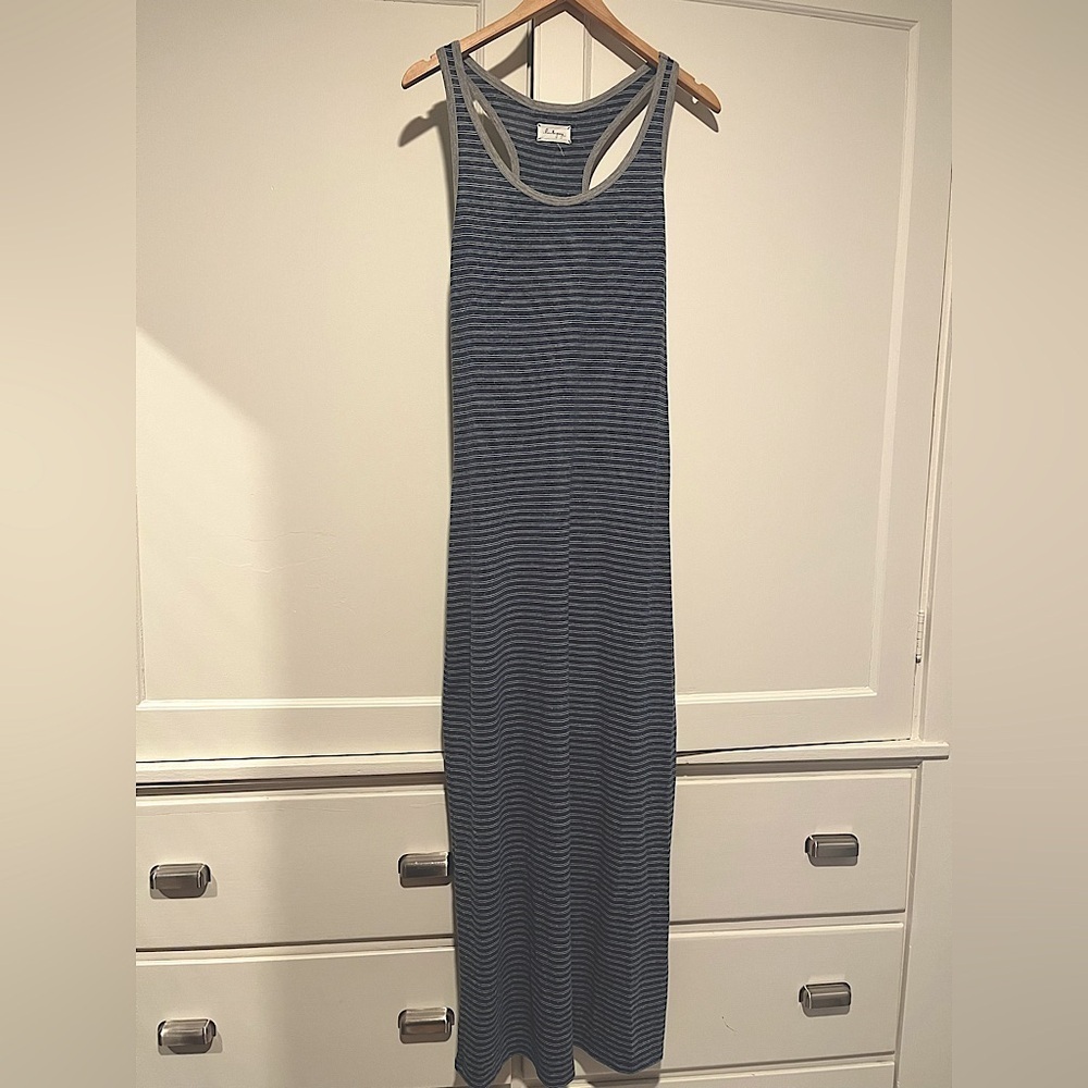 Lou & Grey Tank Striped Linen Blend Maxi Dress